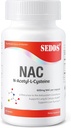 Suplemen, N- Acetyl Cysteine (NAC) 600mg, 100 Veg Capsules - Non-GMO, Gluten Free