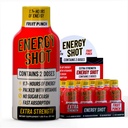 Fruit Punch Extra Energy Shot 12 pk - 260mg Natural Caffeine B12 - Energy & Focus Dups - 2 Servings Sugar Zero Calorie Green Tea B- Vitamin Electrolites Vegan - 1.93 fl oz