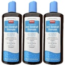 3 Pack Therappeutic Coal Tar Gel Shampholes Anti Dandruff - Psoriasis, Dermatitis Semorheat, 16 oz setiap Botol - Ukuran Besar - T Gel