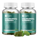 Chlorofil Gummill for Body Odor Deodoran 2 Pack, Sugar Free Vitamin D Gummy 100IU, ACV Spirulina Chlorella Herbal Supplemen Perempuan Imune Dukungan Vegan-GMO