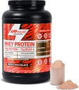 Chocolate Whey Protein Powder 124; Scientificaly- Designed Optimum Muscle Stack, Gut, Brain, Immune 124; Protein, BCAA, Creatine, L- Glutamine, Programine, Digetical Enzymes 124; Coklat Kaya, 38.9oz