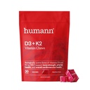 Humann Vitamin D3 Chews - Potency Tinggi Vitamin D 5000iu (125mcg) Membantu Kesehatan Mood, Kebal, Kesehatan Repiratory & Bone Kesehatan, Campuran Berry Flavor, 30- Count