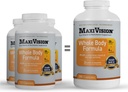 MaximVision ® AREDS 2 Whole Body Formula - AREDS 2 Eye Vitamine w / Lutein dan lemah- for Macular Support for Eye Strain - 360 Capsules Count (360 Capsules 1 Botol)