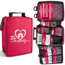 Pertama Aid Kit, Trauma Pertama Aid Kits dengan Labelled Comments Molle System, Profesional Kets for Home, Office, Car, Outdoor, Hiking, Travel, Camping