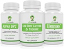 VitaMonk Brain Boost Bundle - Alpha GPC, Uridine, dan Dose Caffeine rendah + L- Theanine Duo