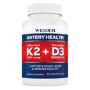 Weider Artery Health Suplement, Vitamin K2 (180mcg) & Vitamin D3 (5000iu), 90 Veggie Capsules