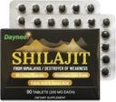 90 Tablet Shilajit, Himalaya Shilajit Organik Dry Drops (200mg Setiap Hari Supply 90) - Tambahan Tingkat Emas Maksimum - untuk Metabolisme, Energi & Imune Dukungan