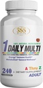 Multivitamin, Suplemen Multimineral w / Antioksidan, Zinc, Vitamin D3 & B Vitamin, Gluten Free, Ingredisasi Non-GMO - (240 Count) 365 Kesehatan