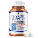 1 Tubuh Thyroid Dukungan Tambahan, Iodine- Bebas, Vegan, dengan L-Tyrosine dan Ashwagandha, 60 Kapsul