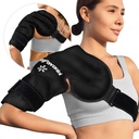 KingPavonini Shoulder Ice Pack Cuff Cold Therapy, Mengaktifkan kembali paket es Gel untuk Injuries Shoulder, Relief Sakit, Pembengkakan, Operasi Shoulders, Tendonitis, Bursitis, Hitam, Ukuran Medium