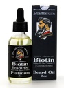 Platinum Beard Oil for Men - Natural Biotin Enhanced Beard Growth Oil - Argan & Vitamin E - Softens and Controls - Beard Growth Oil for Men - Spiced Vanilla Scent (2oz - Pack of 1)