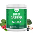 Bubuk super makanan super segar setiap hari - Sertifikasi USDA Organ Green Pooder w / 20 + Whole Foods, Spirulina Powder, Wheat & Barley Grass - Prograce, Fiber & Enzymes - Original Flavour, 30