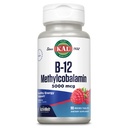 KAL Vitamin B12 Methylcobalamin 5000mcg, Energi Kesehatan, Metabolisme, Dukungan Sel Darah Merah Nerve & Merah, * Cepat Dissolve ActivMelts, Absorpsi Optimal Raspberry Flavor, 90 Servings, 90 Micro Tab