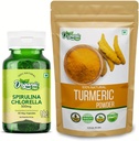 Organik ZING Spirulina Capsule- 30Cap & Turmeric Powder - 1115g