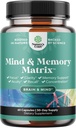 Advanced Brain Supplemen untuk Memory and Footompics Brain Supplement with Memory and Focus Vitamin for Dewats of All Ages - for Brain Fog Clarity Energy and Recall - 60 Count