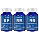 Lovita NR (Nicotinamide Riboside) 350 mg, NAD Suplemen dengan Trans- Resveratrol dan Betaine, Propine NAD Plus Levels, Penuaan Sehat, 30 Vegan Hiburan Terpadu Capsules (Paket 3)