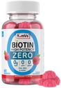 Biotin Gummies Sugar Free - 5,000 mcg High Potency Biotin for Hair, Skin & Nails - Zero Sugar, None-GMO, Gluten Free, Vegan Raspberry Gummies - 60 Count