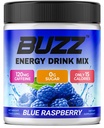 Sumbu minuman pagi Buzz Energy - Energi Boost Minum Mix - Sugar-Free Energy dengan Antioksidants - Pagi Kickstart dan Sports Nuttrition Endurance Produk - 30 Servis, Blue Raspberry, 8 Ounces