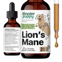 Forever Puppy Lions Mane Mushroom Suplemen untuk Dogs - Brain & Focus Dukungan - Liquid Lion Mane Jamur untuk Anjing - Canine Vitamin dan Suplemen - Gula & Alcohol- Free Drops - 2 fl oz