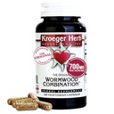 Kroeger Herb Products, Wormwood Herb, Black Walnut, Clove, Quassia, Worm Wood Detox Cleanse - Vegetarian Capsules, Non-GMO, Gluten Free, No Preservation or Fillers - 100 Capsules, Made in USA