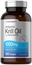 Horbäach Antartika Krill Oil 1000mg Softgels 124; 300 Count 124; Omega 3 Suplemen dengan Astaxanthin, EPA, DHA 124; Non-GMO, Gluten Bebas