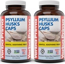 Yerba Prima Psyllium Husks Caps, 625 mg, 400 Capsules (Paket 2) - Serat Alam untuk Pria dan Wanita - Suplemen Regularitas Dukungan