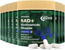 Tambahan NAD, NAD Nicotinamide Riboside 900 Mg untuk Pria dan Wanita, Lipomal NAD + Tambahan dengan Nicotinamide Ribside, Resveratrol & Quercetin, Energi, Boost NAD +, 900 Kapsul