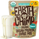 EarthChimp Organic Vegan Powder - dengan Prograsi- Non GMO, Dairy Free, Non Whey, Plant Based Protein Poader for Women, Gluten Free - 52 Servings 64 Oz (Plain & Unsweezed) No Scoop