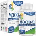 Mood-XL: 30- Day Mood Supplemen (All-in-1 Blend) dengan 13 Ingrediers Aktif 124; Suplemen Mood Sehat & Vitamins 124; 1 Bulan Supply 124; 60 Capsules