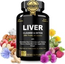32 dalam 1 Liver Cleanse Detox & Repair Formula dengan Apple Cider Vinegar, Milk Thistle Suplement, Artichoke, Dandelon Root Suplemen - Non - GMO & Vegan Herbal Liver Dukungan & Reparent