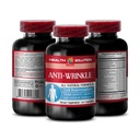 Vitamin E kolagen - ANTI- WRINKLE KOMPLEX - mineral Skin, anti- penuaan rumus alami, kapsul anti kerutan untuk wajah, serum anti kerutan, alfa lipoic asam, pil kerutan untuk perempuan, 1B 60 Caps