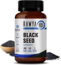 Ekstrak Benih Hitam RAWYA, Nigella Sativa, Bubuk Benih Cumin Hitam, 500 mg Masing-masing, Promotes Wellness, Fleksibilitas, dan Radiant Skin, Halal, Vegan, Suplemen Murni & Natural - 120 Vegan Kasules