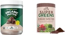 Murni Terinspirasi Powder Organic Protein dan Negara Farms Super Greens Minum Mix Bundle (16 + 20 Servis)