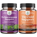 Bundle of Perimenopause Suplemen dengan Maca Root Vitex Berry & Black Cohosh for Hot Flashes Night Sweats Hormone Hormones & Mood dan Thyroid Dukungan dengan L Tyrosine Bladderwrack Selenium & Ashwagandha
