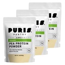 PURIS Powder Organik Pea Protein - USDA Organik Vegan Protin 126; 27g Plant Protein Per Serving 14; Non-GMO GMO Gluten- Free Soy- Free 124; Clean Label 124; Smooth Taste 124; 2 Lb (3 Pack)