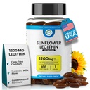 Sunflower Lesit 1200 mg, Milk Flow, Soy- Free & None-GMO Dukungan untuk Pemisapan Moms Unblogged Saluran Susu, Otak, Nerve & Liver Kesehatan, Phospholipid- Kaya untuk Ibu 100 Softgel