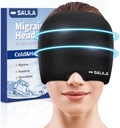Cap Relief SALILA Migraine - Advanced Cooling Gel Ice Pack, Odorless Headache Hat, One Size Fits All, Cold & Hot Therapy for Sinus, Tension, Stress Relief