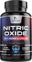 Nitric Oxide Booster Ekstra Kekuatan 3000mg - 3X Kekuatan L-Arginine & Citruline, Tambahan Nitric Oxide Terbaik untuk Pria, Supports Muscle, Heart Health Supplemen Energi, Botol di AS, 60 Kapsul