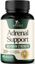 Suplemen Dukungan Adrenal Cortex, Suplemen Energi Terbaik, Support Cortisol Kesehatan & Energi Levels, Daily Ashwagandha for Women & Men, Support Adrenal Fatigue & Ammune System, 60 Capsules
