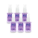Purrell Advanced Hand Sanitizer Gel Diinstal dengan Estial Oils, Calming Lavender, 2 fl oz Traveler-Ukuran Botol Pompa (Paket 6), 3905-04- EC