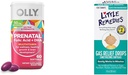 OLLY Prenatal Multivitamin Softgels for Healthy Pregnancy + Little Remedies Gas Relief Drops for Insant Tummy Pain, 60 Count