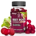 Sugar Free Vegan Root Gummies for Blood Pressure, Beetroot Gummies with L- Citrulline and Hawthorn Extract, Peach Flavor Beet Chews for High Blood Pressure, 60 Count