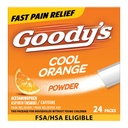 Goody 's Pain Relief Powders, Extra Strength Headache Powder Cool Orange, 24 ct (Paket 1)