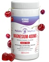 Magnesium Citrate Gummies - Sugar- Free, Vegan dan Non- GMO untuk Better Sleep and Relaxation - No Sugar Alkohol - Magnesium Tambahan untuk Dewasa, Remaja dan Anak - Cherry - 240 Chews