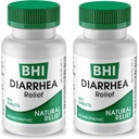 BHI Relief Diare Face- Akting Natural Remedy for Mild Diare - 8 Sootful Homepatic Actions Help Calm Stomach Ache, Gas & Cramps for Women & Men - 100 Tablets (Pack of 2)