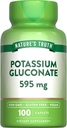 Nature 's Truth Potasium Gluconate 595 mg Suplemen, 100 Count (Paket 3)