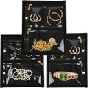 Case Travel Jewelry Organizer, Jewelry Bags Jewelry Storage Book Binder dengan Pock Clear Zipper Velvet untuk Traveling, Earrings, Necklace, Brackets (Halaman Inner, 3 PCS)
