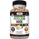 Kaya superial Psyllium Husk Capsules - 60 Count 124; High Fiber Supplement 12.000; Digetical Health & Regularitas 124; Gluten- Bebas, Non-GMO