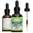 Pet Wellsing Stress Gold for Dogs - Vet- Formulated Situational Canine Stress During Car, Storms, Vet Visits - Holistic Dog Herbal Blend - Liquid Dukung 2 oz (59ml)