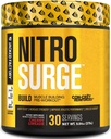 Jacked Factory Nitrospush Build Pre Workout with Creatine for Muscle Building - Con Cret Powder & elevATP Intense Energy, Powerful Pumps, Endurance 30 Servings, Cherry Limeade